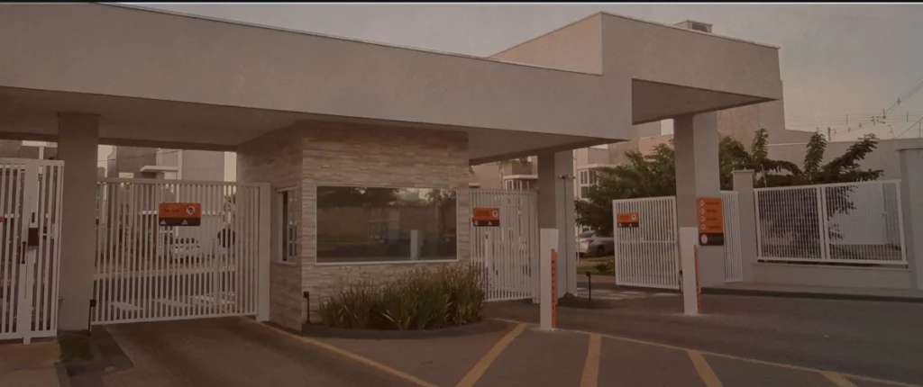 portaria de um condomínio com controle de acessos
