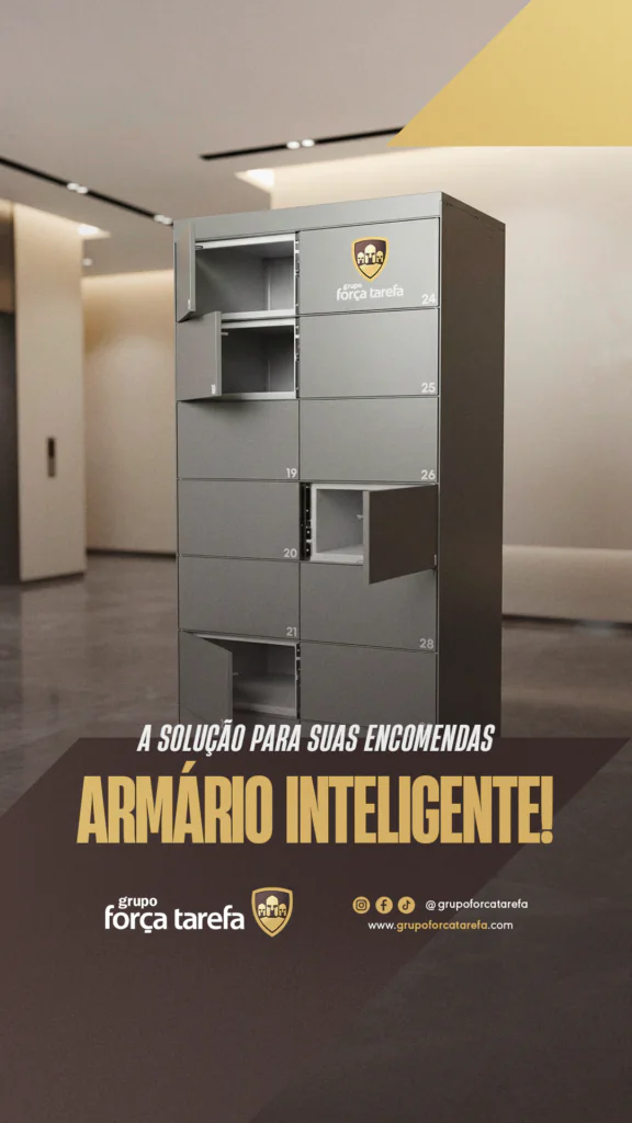 Armário inteligente para condomínio instalado na portaria